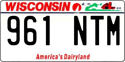 WI license plate 961NTM