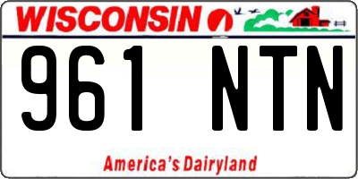 WI license plate 961NTN