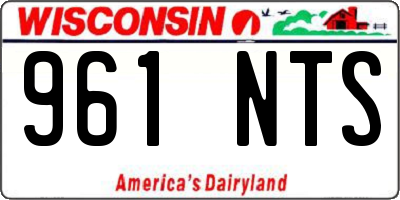 WI license plate 961NTS