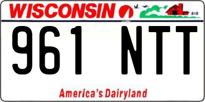 WI license plate 961NTT