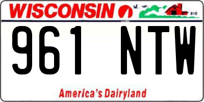 WI license plate 961NTW