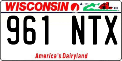 WI license plate 961NTX