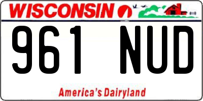 WI license plate 961NUD