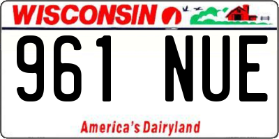 WI license plate 961NUE