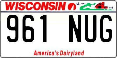 WI license plate 961NUG