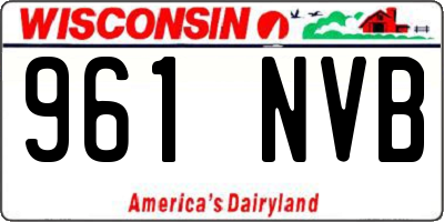 WI license plate 961NVB