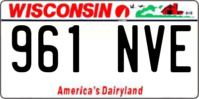 WI license plate 961NVE