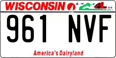 WI license plate 961NVF