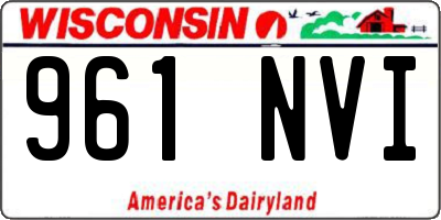 WI license plate 961NVI