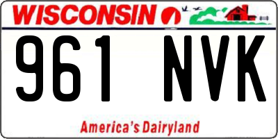 WI license plate 961NVK