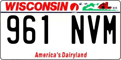 WI license plate 961NVM