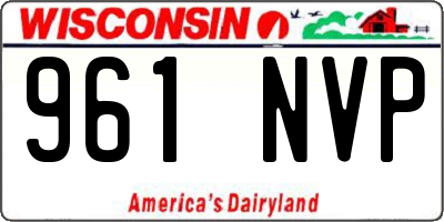 WI license plate 961NVP