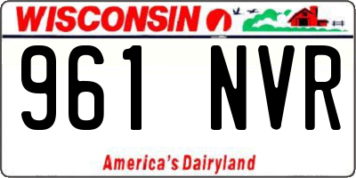 WI license plate 961NVR