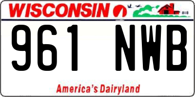 WI license plate 961NWB