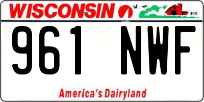 WI license plate 961NWF