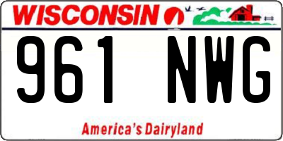 WI license plate 961NWG