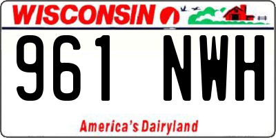WI license plate 961NWH