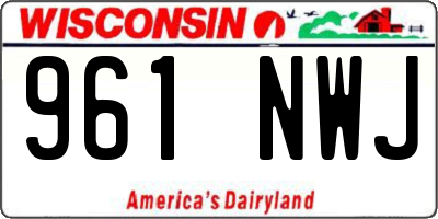 WI license plate 961NWJ