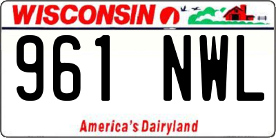 WI license plate 961NWL