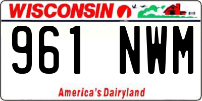 WI license plate 961NWM