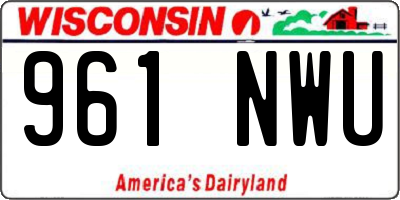 WI license plate 961NWU