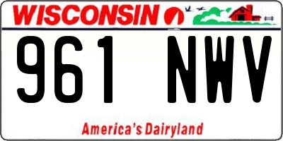 WI license plate 961NWV