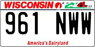WI license plate 961NWW