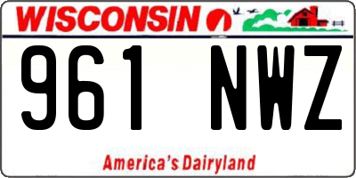 WI license plate 961NWZ