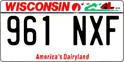 WI license plate 961NXF