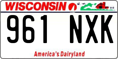 WI license plate 961NXK