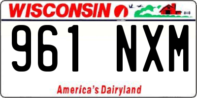 WI license plate 961NXM