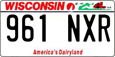 WI license plate 961NXR
