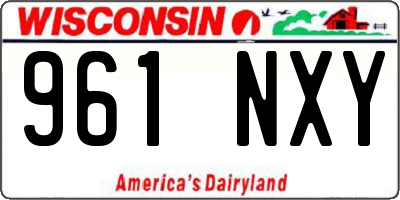 WI license plate 961NXY