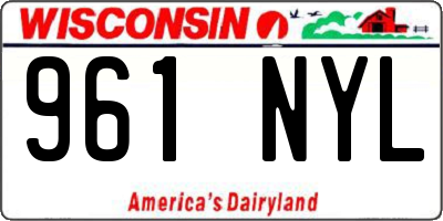 WI license plate 961NYL