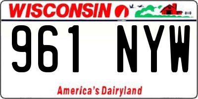 WI license plate 961NYW