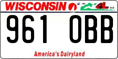 WI license plate 961OBB