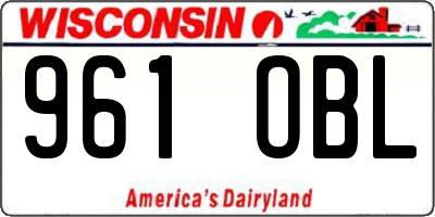 WI license plate 961OBL