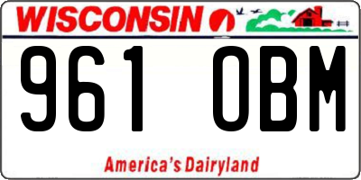 WI license plate 961OBM