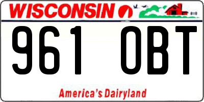 WI license plate 961OBT