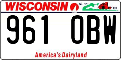 WI license plate 961OBW