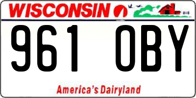 WI license plate 961OBY