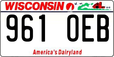 WI license plate 961OEB