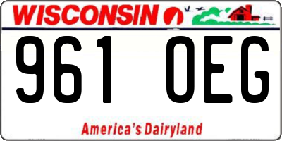 WI license plate 961OEG
