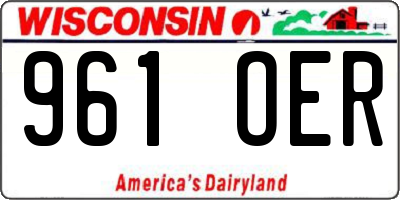 WI license plate 961OER