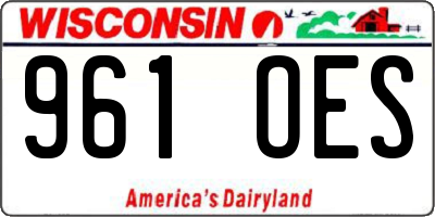 WI license plate 961OES