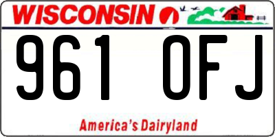 WI license plate 961OFJ