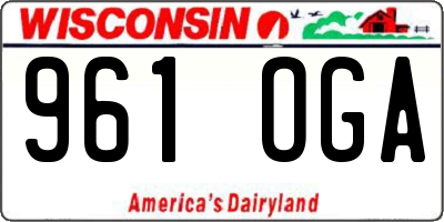 WI license plate 961OGA
