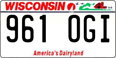 WI license plate 961OGI