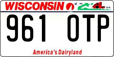 WI license plate 961OTP