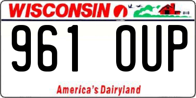 WI license plate 961OUP